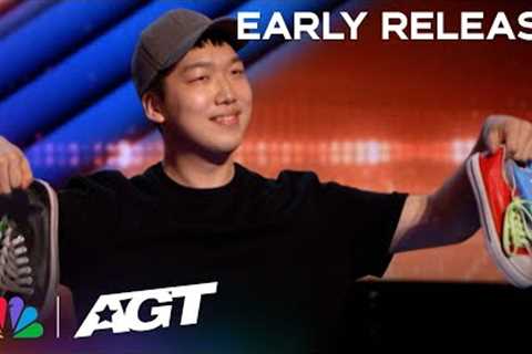 Early Release: Magician Sangsoon Kim raises the bar with UNBELIEVABLE magic! | Auditions | AGT 2023