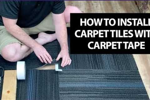 How to Install Carpet Tiles in a Basement or Office Using Carpet Tile Tape All Flooring Now