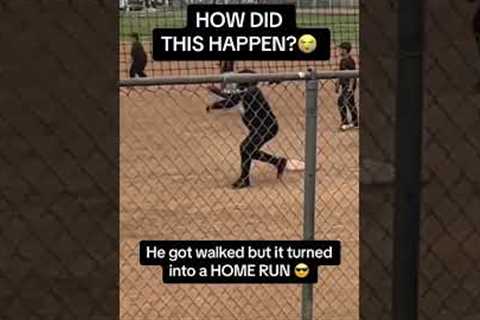 How did a WALK turn into a HOME RUN 😱⚾️ #shorts