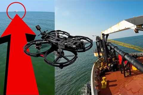 I risked flying my FPV drone to a boat at sea..