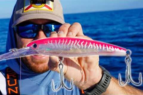 Trolling HUGE LURES for Aggressive Deep Sea Fish!