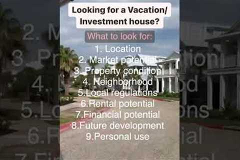 Best Vacation/Investment House! Heres a list of what to look for in a short term rental