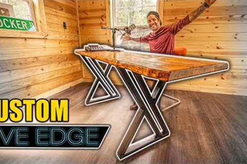 Custom Built Live Edge DESK with LOWES Lumber / DIY Woodworking Projects