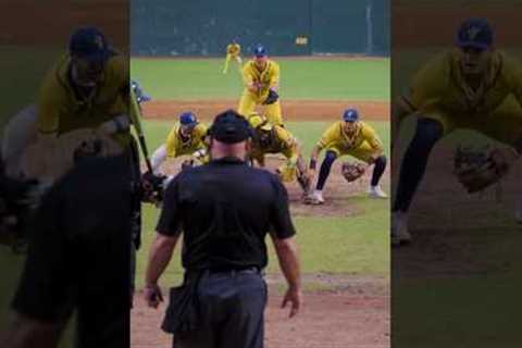 Jeremy Guthrie “Football” Trickery Pitch | Savannah Bananas #shorts #baseball #trickpitch #MLB