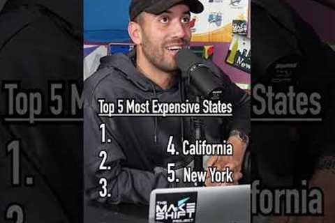 The MOST EXPENSIVE STATES to Live in in the USA! #shorts #top5 #expensive #realestate #costofliving