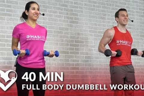40 Min Full Body Dumbbell Workout at Home Routine - Total Body Workout with Weights for Women &amp; ..