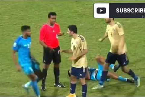 India vs Kuwait football fight |  saff cup