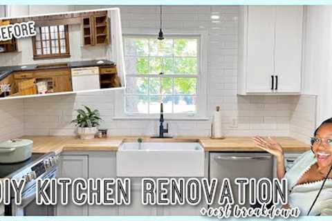 DIY KITCHEN MAKEOVER &amp; RENOVATION FROM START TO FINISH!| +COST BREAKDOWN!! #FIXERUPPER