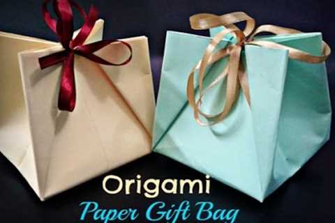 How to Make a Paper Gift Bag with Handles || Christmas Crafts Ideas Homemade || Craftastic