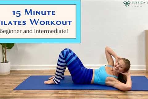 15 Minute Pilates Workout - Beginner | Intermediate Pilates at Home