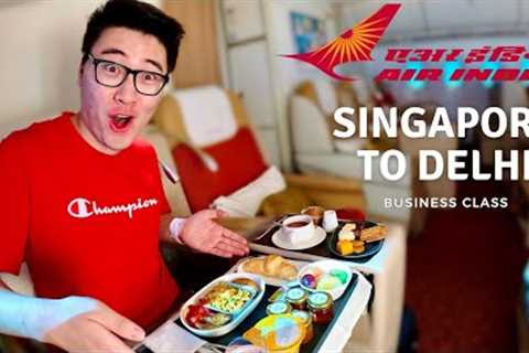 Air India Boeing 787-8 AMAZING Business Class Experience - Singapore to Delhi