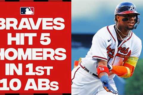 The Braves hit 5 homers in 1st 10 at-bats! (Ronald Acuña Jr. goes deep twice!)