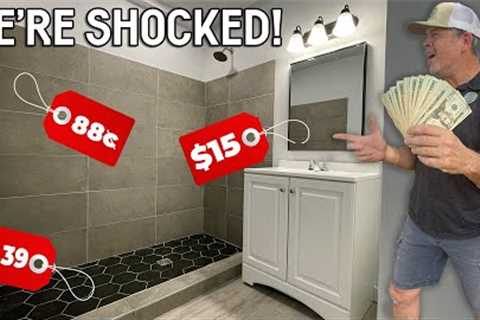 MODERN BATHROOM for $1,000 CHALLENGE (Start to Finish)