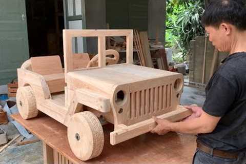 The Idea Of ​​Making A Beautiful 1940 Wooden Willys Jeep For My Son // How To Make A Car Out Of Wood