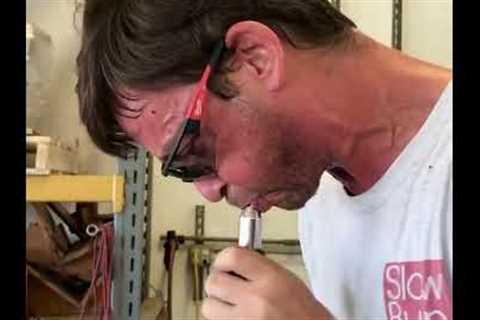 Bryan Blowing Glass up close and personal.