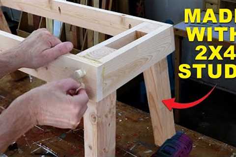 This garden bench cost less than $20 to make