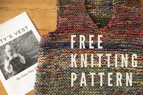 Kitty's Vest FREE KNITTING PATTERN Easy Fast Simple Beginners tutorial Chunky knit instructions 2022