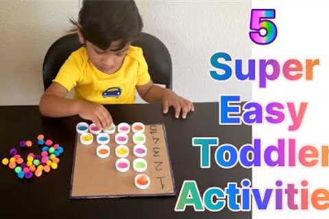 5 DIY Cardboard activities for Toddler and Preschool | Homemade Montessori Activities