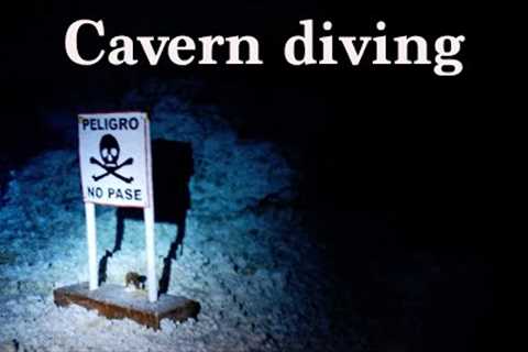 Scuba diving a cavern in Mexico