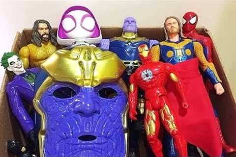 UNBOXING SUPERHERO AVENGERS-SPIDER-MAN GIRL DC.ALIEN VS THANOS JOKER THOR BATMAN CAPTAIN AMERICA85