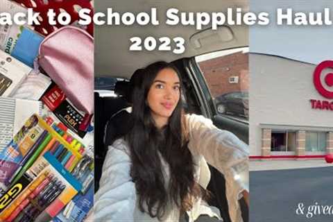 BACK TO SCHOOL SUPPLIES HAUL 2023 || school essentials &amp; giveaway