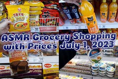 ASMR Grocery Shopping with Prices July 1 2023 No Talking Vlog
