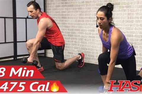 28 Min Total Body Strength Workout with Weights - Strength Training Women Men Home Weight Training