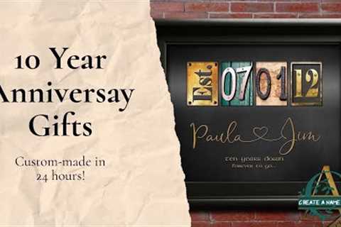 10th Anniversary Gift Ideas for Husband and Wife