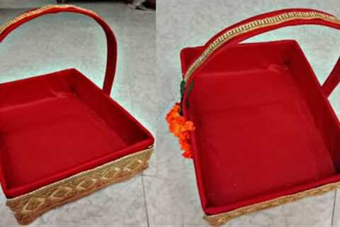 wedding Saree gift packing ideas / gift wrapping ideas / making wedding basket