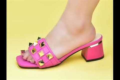 💝Beautiful comfortable Stylish pink sandals/ shopping online Amazon/ office wear/party wear /New/