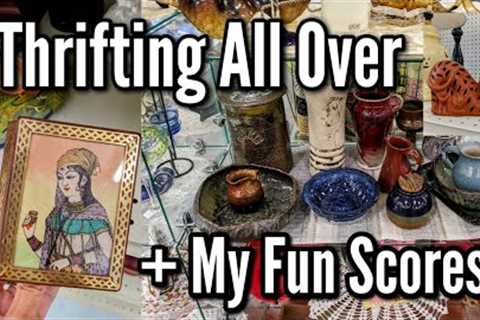 Thrifting all Over-Goodwill, Restore &amp; More! Flea Market/Antique Mall Shopping + My Haul