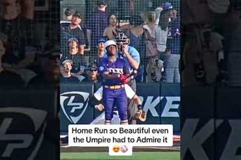 Even the Umpire couldn’t believe this Home Run 🤯⚾️🍿 #shorts