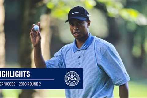 Every Shot from Tiger Woods' Second Round | PGA Championship 2000