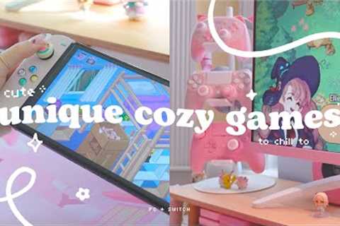 🍒 cute + cozy games for comfy vibes only | pc &amp; nintendo switch games to chill to ✧
