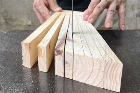 Great Easy Woodworking Idea For Beginner / Using Scrap Wood To Make A Very Useful Cheap Dining Table