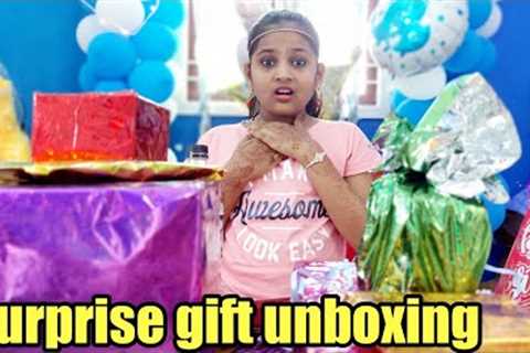 Monika birthday gift unboxing with surprise gift 🎁 | Monika Prabhu