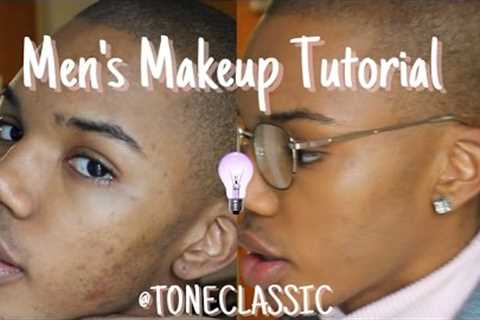 Men's NATURAL Makeup Tutorial (COVER ACNE SCARS!)