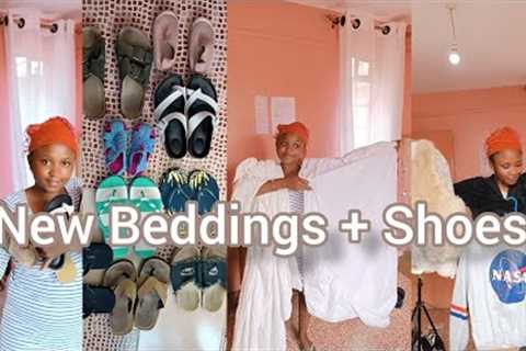 Thrift shopping haul // new Beddings and shoes