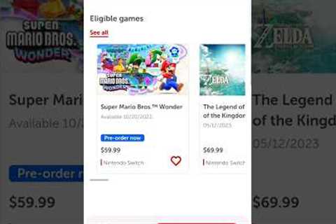 Nintendo Switch Game Vouchers