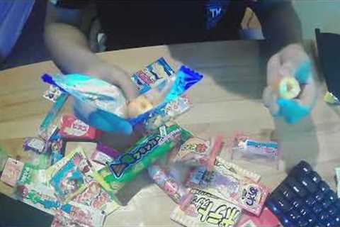 eating a Japanese snack box part 1