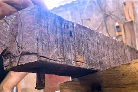 Removing Rusted Nails from The Wooden Planks Salvaged from Dilapidated Ships, Giving Them a New Life