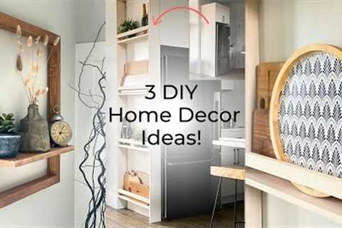 3 Home Decor DIY: Wall Shelf makeover, Floating Picture Frame Wall Shelf and Decorative Tray ideas