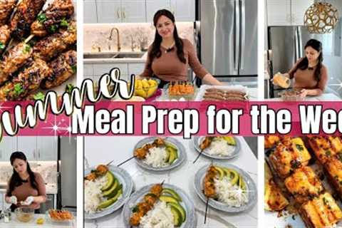 Easy Summer Meal Prep For The Week || Cook With Me || Homemaking ​⁠​⁠