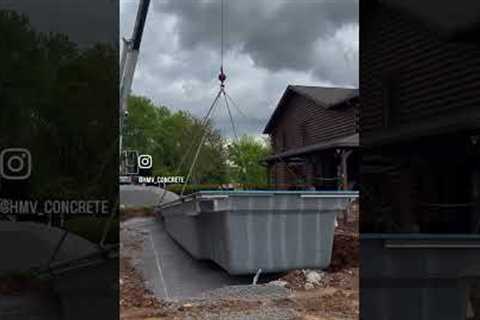 16'x40' illusion fiberglass pool installation