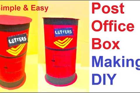post office box making using paper and cardboard |  lettter box making | howtofunda | craft ideas