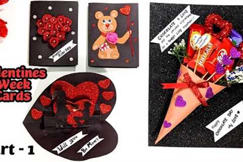7 cards for Valentine week (part -1) | Valentine week card ideas 2023 | Valentines day card handmade