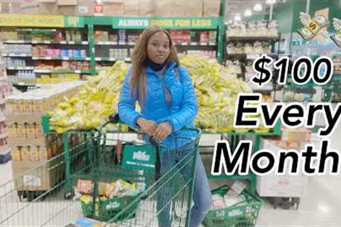 *DETAILED* MONTHLY EXPENSES | $100 AFRICAN GROCERY SHOPPING in CANADA as an International Student