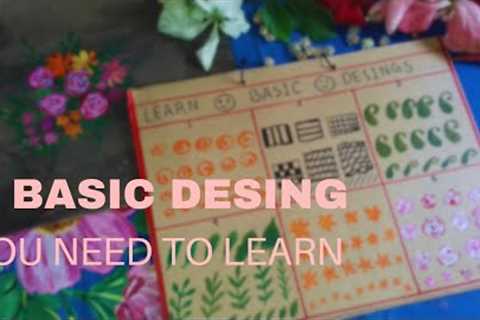 Learn seven basic pattern for pot painting with acrylic color