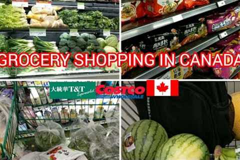 Grocery shopping 🛒 in Canada 🇨🇦 at T &amp; T and Costco Wholesale.