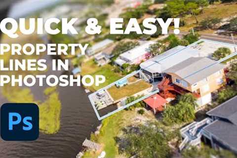 Add Property Lines to Drone Photos in Photoshop  - Quick &amp; Easy